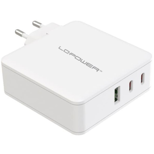 LC-Power Charger GaN 2x USB-C/USB-A 100W LC-GAN-100 Weiß