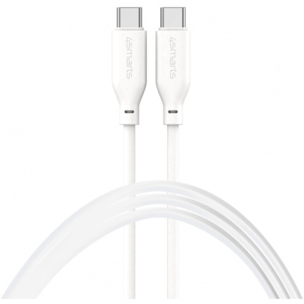 4smarts USB-C / USB-C Silikon-Kabel High Flex 60W 1.5m Wei