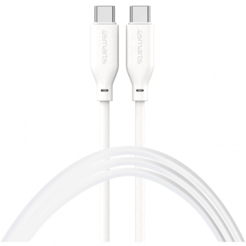 4smarts USB-C / USB-C Silikon-Kabel High Flex 60W 1.5m Wei