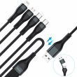 4smarts USB-C/A Multi-Ladekabel 4in2 1.2m. schwarz