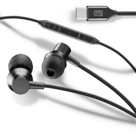 Cellularline USB-C In Ear Kopfhrer mit Mikrofon Schwarz