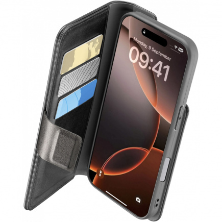 Cellularline Book Agenda 2 Case iPhone 16 Pro Max Black