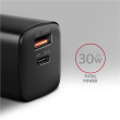 AXAGON Sil wallcharger 2x port (USB-A + USB-C), 30W | ACU-PQ30 ACU-PQ30