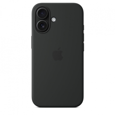 Apple Silicone Case with Magsafe, iPhone 16, must - Ümbris / MYY13ZM/A