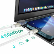 4smarts USB-C auf USB-C Kabel PremiumCord 60W 3erSet wei/silb