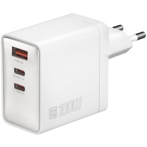 4smarts Netzladegert GaN Pocket 100W 2C+1A, weiss