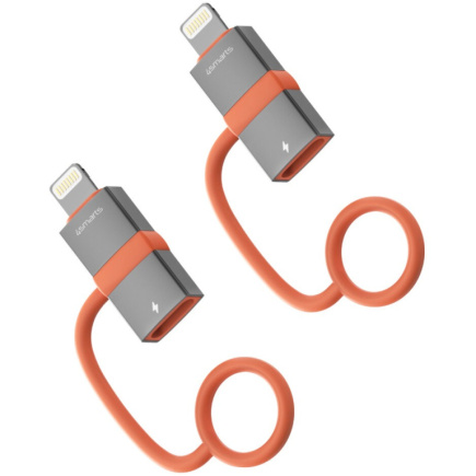 4smarts USB-C auf Adapter Lightning PD 27W 2er Set, grau