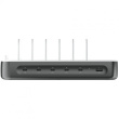 4smarts Ladestation Team 100W 5C/1A inkl. 6 Kabel. spacegrau