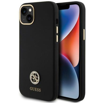 GUESS | GUHCP15M4DGPK | Back cover | Apple | iPhone 15 Plus/14 Plus | TPU, Silicone, Microfiber | Black GUHCP15M4DGPK GUESS | GUHCP15M4DGPK | Back cover | Apple | iPhone 15 Plus/14 Plus | TPU, Silicone, Microfiber | Black GUHCP15M4DGPK