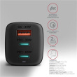 AXAGON GaN wallcharger 3x port (USB-A + 2x USB-C), 65W | ACU-DPQ65 ACU-DPQ65