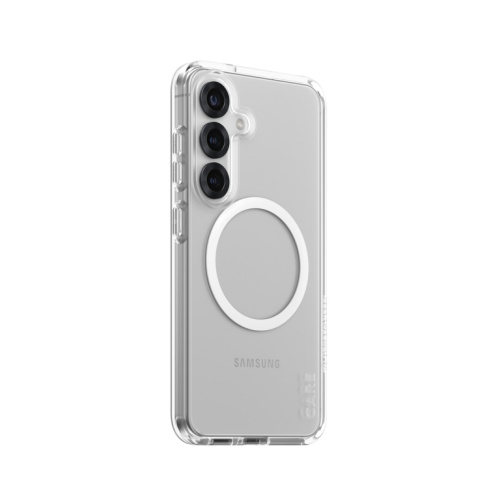 PanzerGlass CARE by ® Flagship Case Transparent Urban Combat w. White Qi Compatible Samsung Galaxy S25