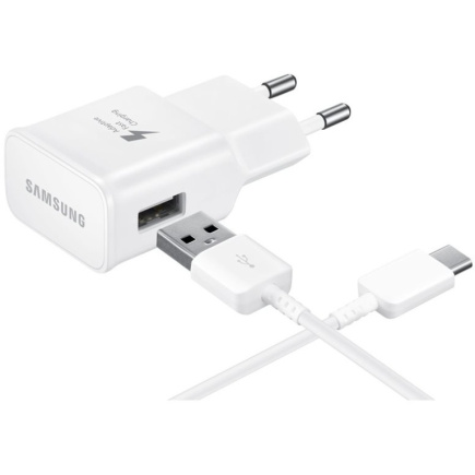 Samsung Schnellladegerät 15W Netzteil inkl.Datenkabel Typ-C 1,5m Белый (Bulk)