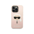 Karl Lagerfeld KLHMP14XSLKHLP | Back cover | Apple | iPhone 14 Pro Max | Silicone | Pink 3666339078065