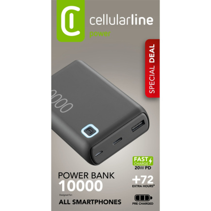 Cellularline Power Bank ESSENCE Turbo 10000 Must