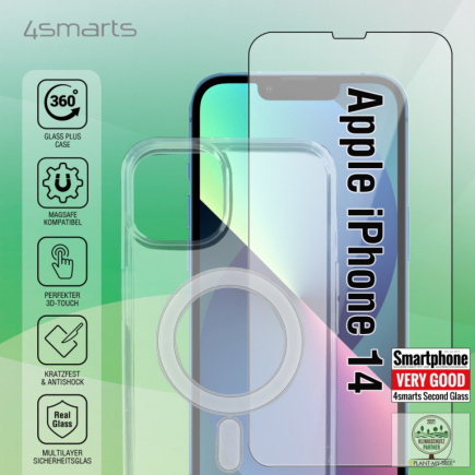 4smarts 360 Starter X-Pro Full Cover Glas,Montager.+UltiMag Hlle fr iPhone 14