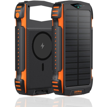4smarts Solar Powerbank TitanPack UltiMag 20000mAh. schwarz