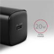 AXAGON Wallcharger 1x port USB-C, PD3.0/PPS/QC4+/AFC/FCP/Apple, 20W | ACU-PD20 ACU-PD20