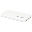 MANHATTAN Powerbank 10.000 mAh 2xUSB USB-C + Micro-USB weiß