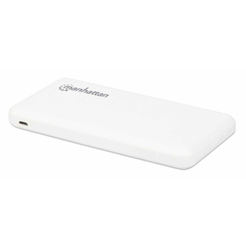 MANHATTAN Powerbank 10.000 mAh 2xUSB USB-C + Micro-USB weiß