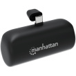 MANHATTAN Powerbank 5000 mAh USB Typ-C Stecker 10W schwarz