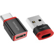 4smarts USB-C auf USB-A / USB-C Datenblocker Adapter, 2er Set