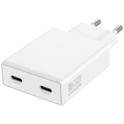 4smarts Netzladegert PDPlug Slim Dual 65W GaN 2C, wei