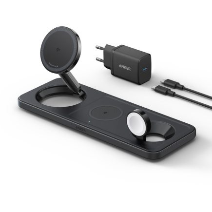 Anker MagGo Magnetic Charger 15W wireless PowerIQ Pad Must