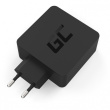 Green Cell Charger 45W 2-Port USB-C/USB3.0 QC3.0 inkl. 2m USB-C Kabel Schwarz