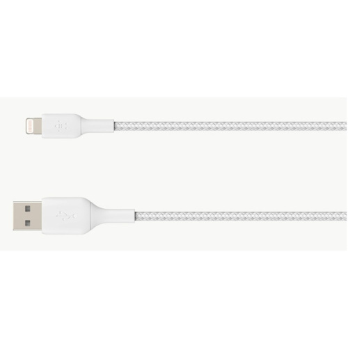 Belkin Lightning Lade/Sync Kabel ummantelt mfi 15cm weiß