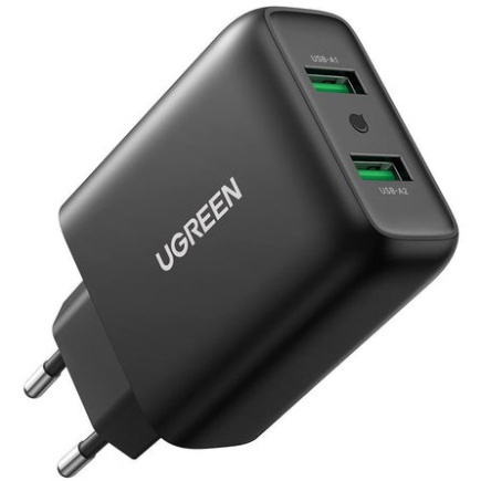 UGREEN Dual USB-A QC 3.0 36W Wall Charger