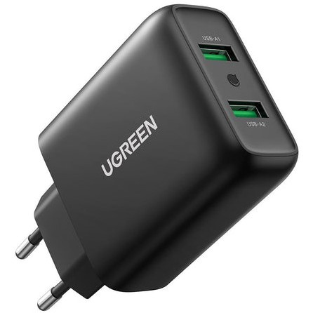 UGREEN Dual USB-A QC 3.0 36W Wall Charger