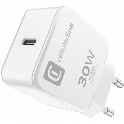 Cellularline USB Typ-C Travel Charger One 30W Valge