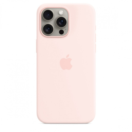 Apple Silicone case with MagSafe for iPhone 15 Pro Max - light pink