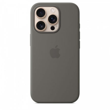 Apple Silicone case with MagSafe for iPhone 16 Pro - Stone Gray