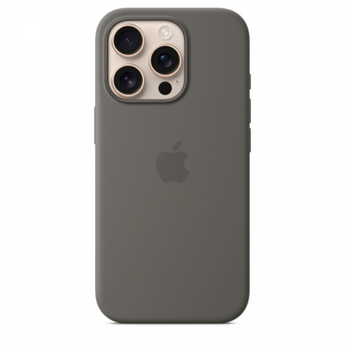 Apple Silicone case with MagSafe for iPhone 16 Pro - Stone Gray
