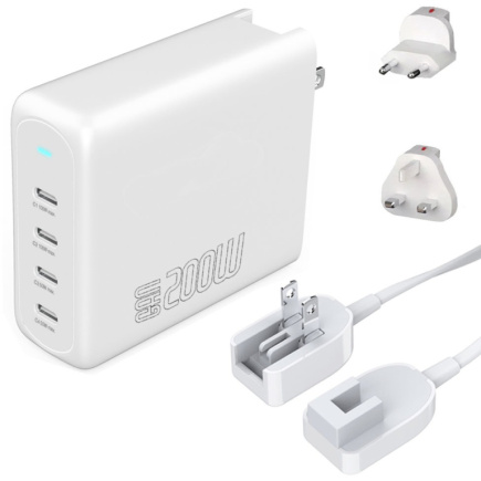 4smarts Ladegert GaN Flex Pro 200W 4 USB-C, Travel