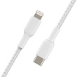 Belkin Lightning/USB-C Kabel ummantelt mfi 1m weiß