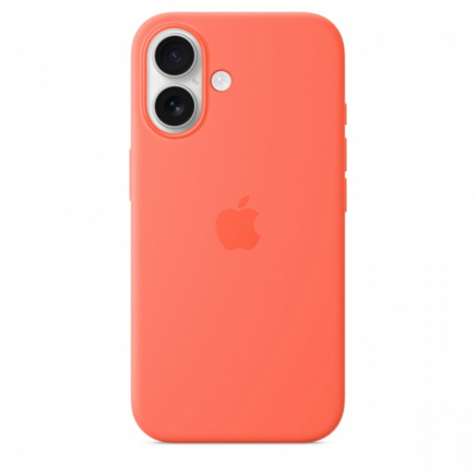 Apple iPhone 16 Silicone Case with MagSafe - Tangerine 965987