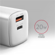 AXAGON Wallcharger 2x port (USB-A + USB-C), 20W | ACU-PQ20W ACU-PQ20W