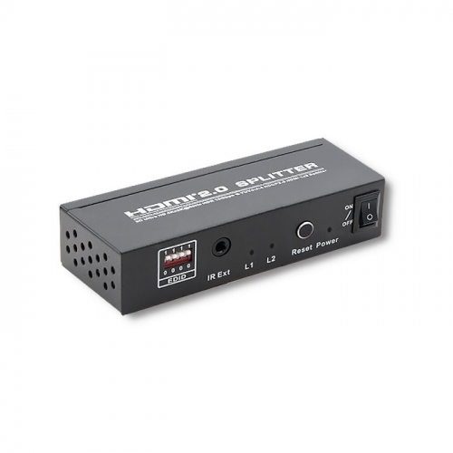 Qoltec 52356 video splitter HDMI v. 2.0 | 1x2 | EDID+IR