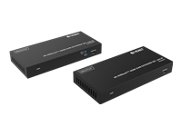 DIGITUS HDBaseT KVM Extender Set 150m 4K/60Hz USB 1.1 PoC IR black