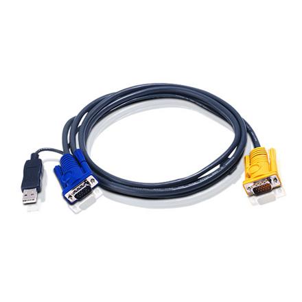 Aten | 1.8M USB KVM Cable with 3 in 1 SPHD and built-in PS/2 to USB converter | 2L-5202UP