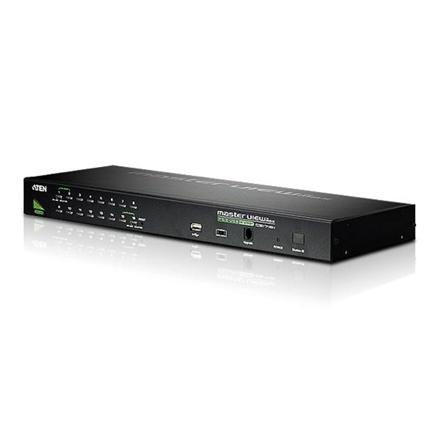 Aten | 16-Port PS/2-USB VGA KVM Switch with Daisy-Chain Port and USB Peripheral Support | CS1716A