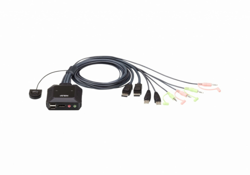 ATEN 2-Port USB DisPlayPort Cable KVM Switch