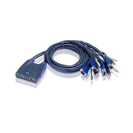 Aten 4-Port USB VGA/Audio Cable KVM Switch | Aten | 4-Port USB VGA/Audio Cable KVM Switch (0.9m, 1.2m)