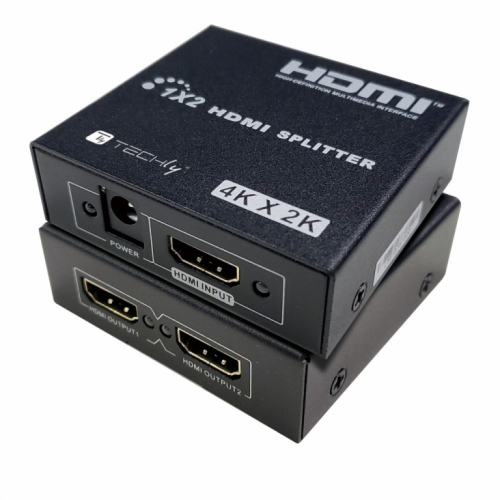 HDMI Splitter 1x2 4K*30Hz Active HDMI Splitter Techly