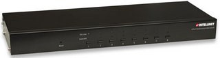 Intellinet 8-Port Rackmount KVM Switch, Combo USB + PS/2, On-Screen Display, Cables included (Euro 2-pin plug)