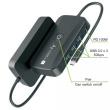 Techly IDATA USBC-HUB5WL AV extender AV transmitter & receiver Black