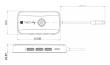 Techly IDATA USBC-HUB5WL AV extender AV transmitter & receiver Black