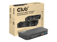 CLUB 3D DISPLAYPORT/HDMI KVM SWITCH FOR DUAL DISPLAYPORT 4K60HZ
